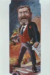 Caricatura de Jean Jaurès, después de 1900
